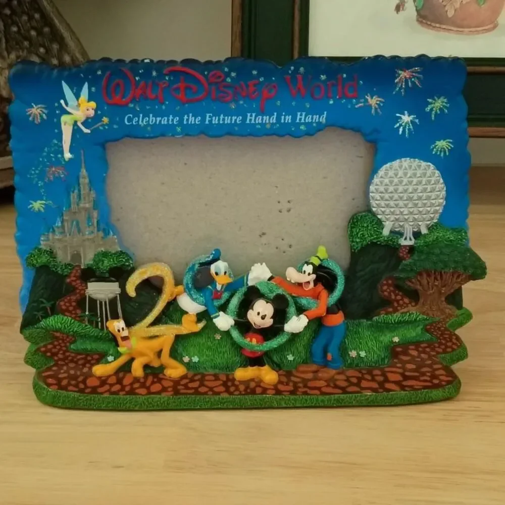 Walt Disney Word 2000 Photo Picture Frame 3D Textured